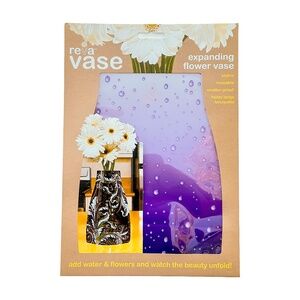 Reva Expanding Flower Vase Droplets Design Purple NWT